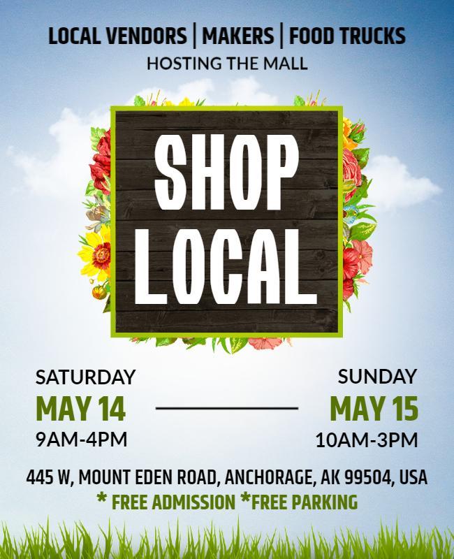 Local Vendors and Makers Event Flyer Template