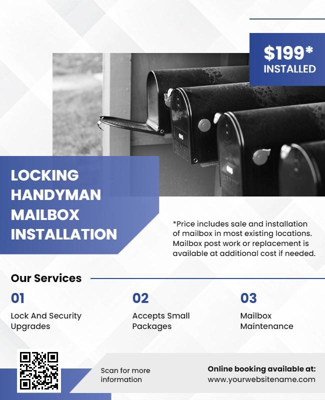 Locking Mailbox Installation Services Flyer Template