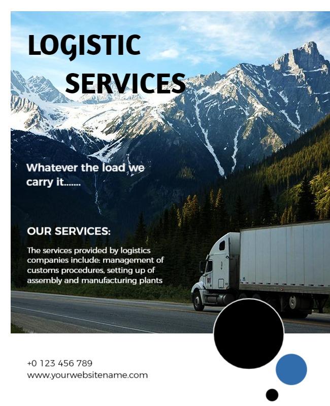 Logistic Company Services Flyer Template