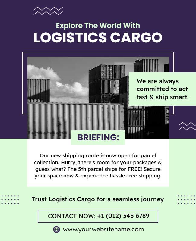 Logistics Cargo Shipping Services Flyer Template