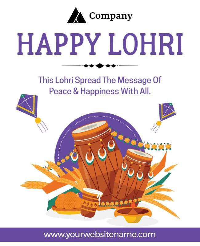 Lohri Poster Template