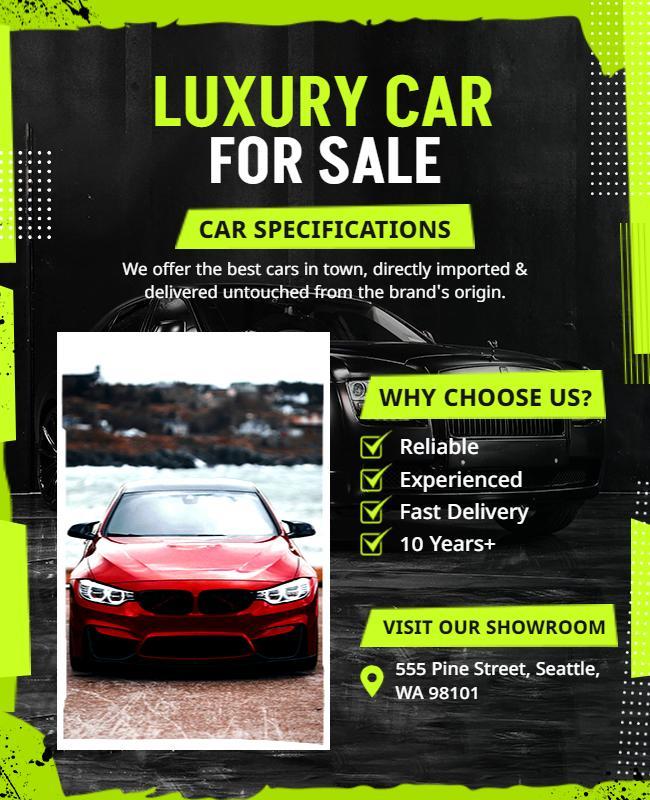 Luxury Car Dealership Promotion Flyer Template