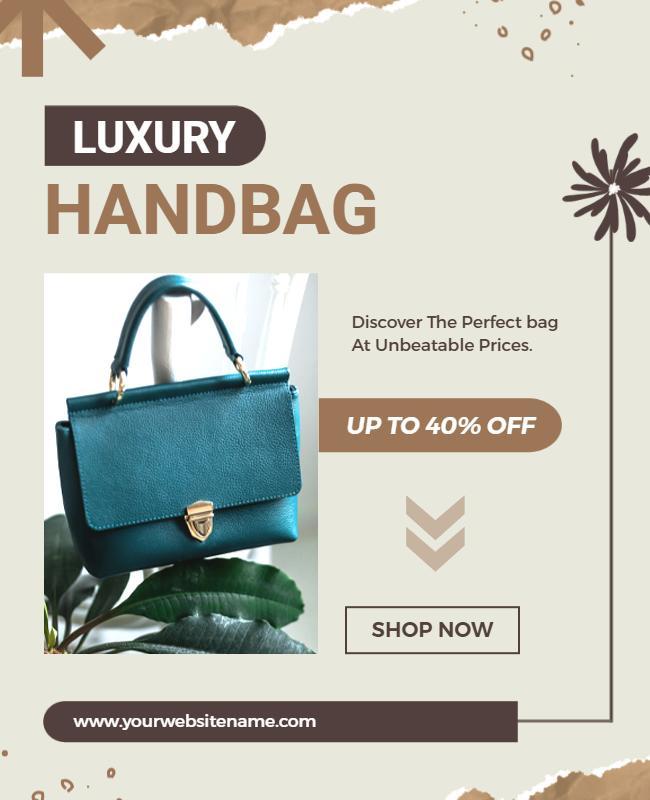 Luxury Handbag Sale Promotion Flyer Template