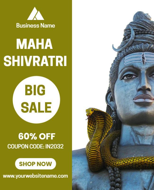 Maha Shivratri Big Sale Promotion Flyer Template