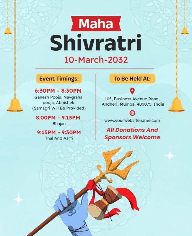 Maha Shivratri Celebration Event Flyer Template