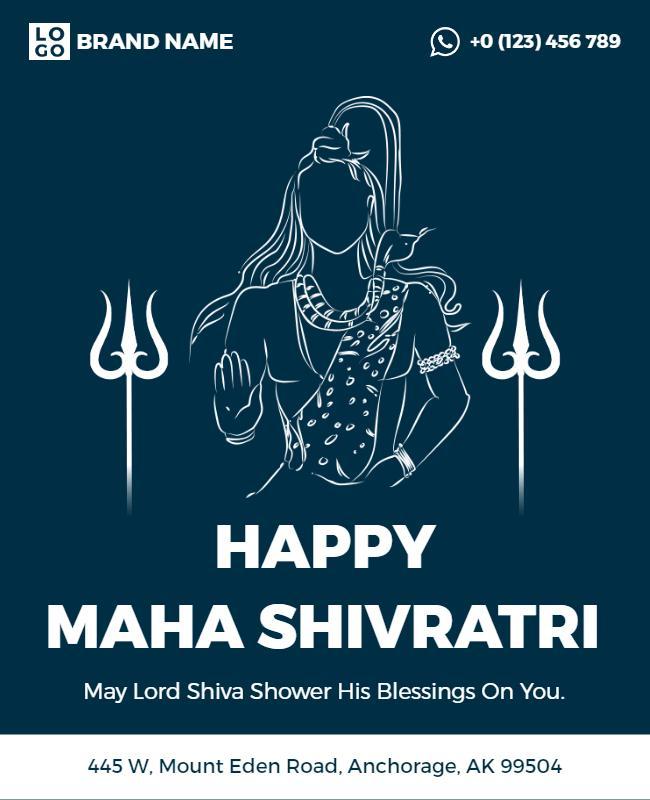 Maha Shivratri Festival Celebration Flyer Template