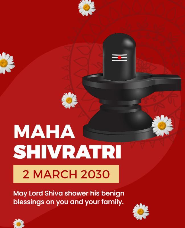 Maha Shivratri Festival Celebration Flyer Template