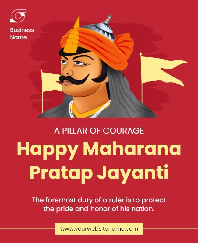 Maharana Pratap Jayanti Celebration Flyer Template