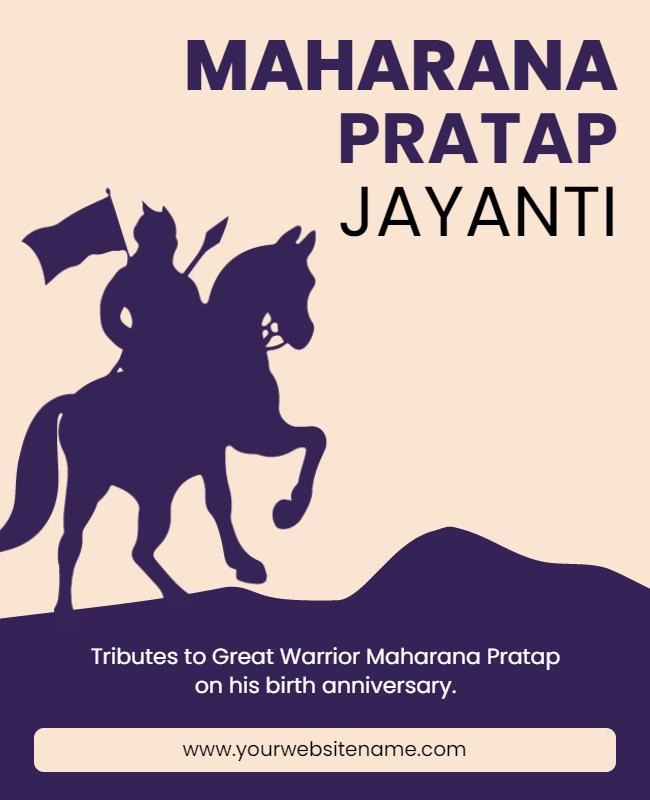 Maharana Pratap Jayanti Celebration Flyer Template