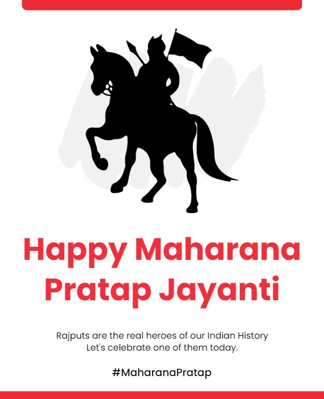 Maharana Pratap Jayanti Celebration Flyer Template