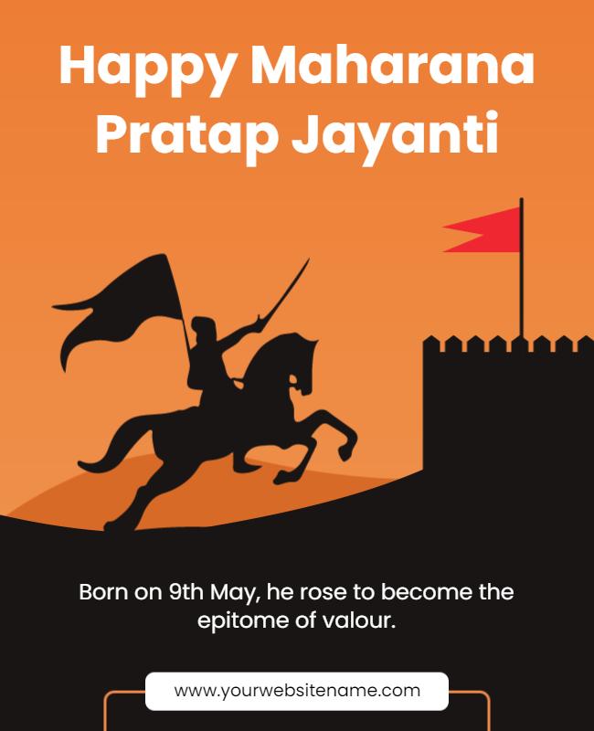 Maharana Pratap Jayanti Celebration Flyer Template