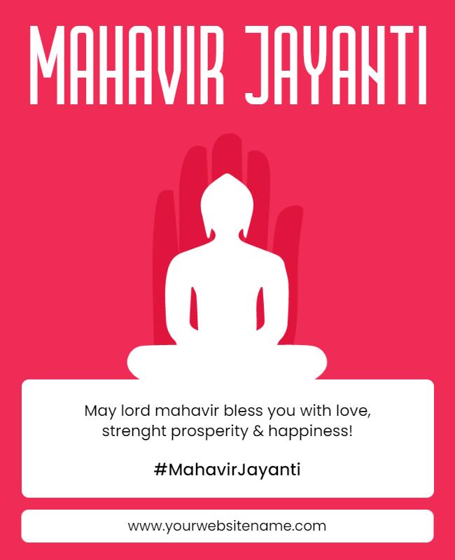 Mahavir Jayanti Celebration Event Flyer Template