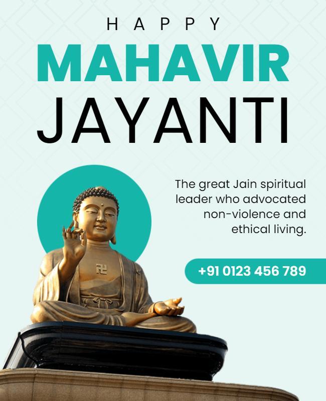 Mahavir Jayanti Celebration Event Flyer Template