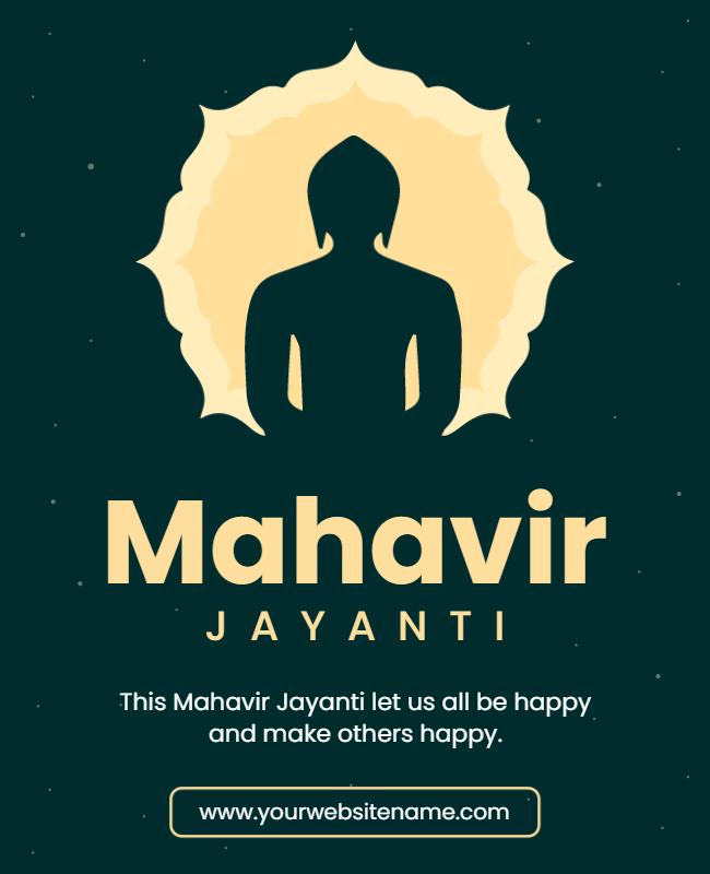 Mahavir Jayanti Celebration Flyer Template