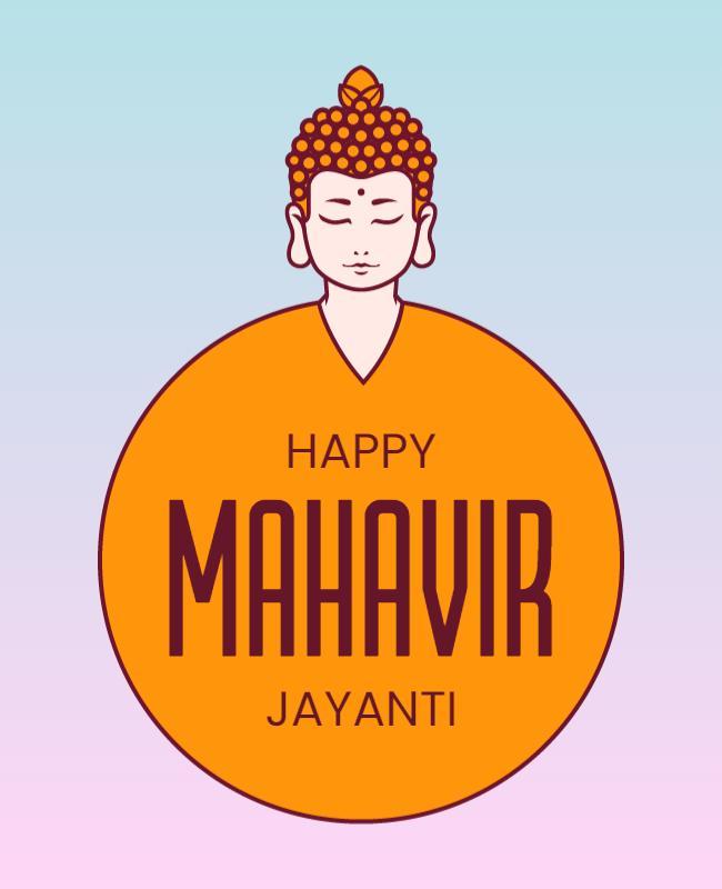 Mahavir Jayanti Celebration Flyer Template