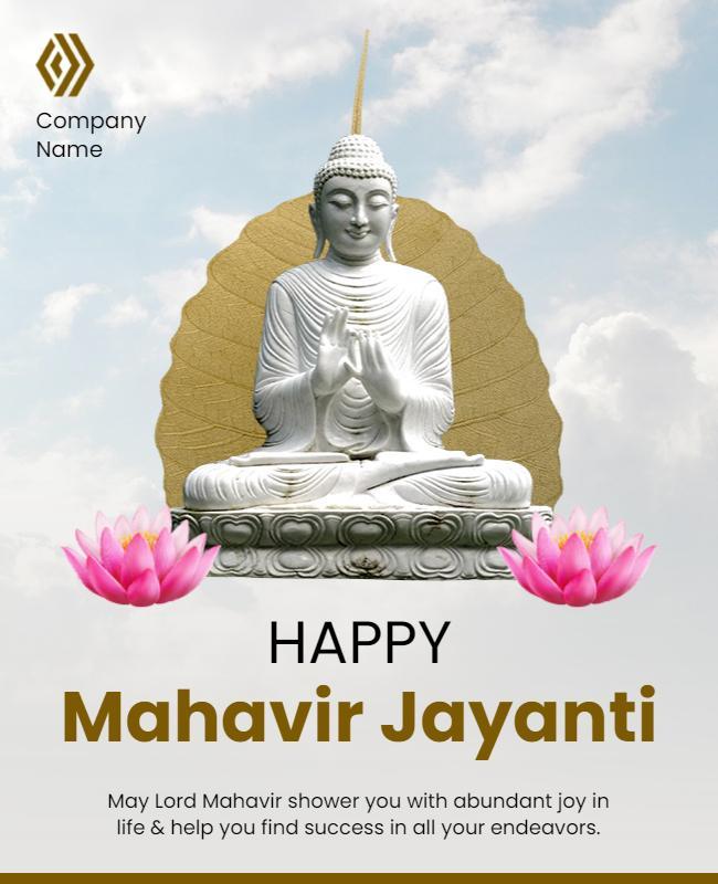 Mahavir Jayanti Celebration Flyer Template