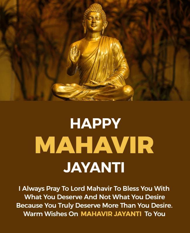 Mahavir Jayanti Celebration Flyer Template