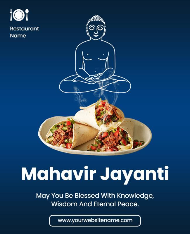 Mahavir Jayanti Restaurant Special Flyer Template