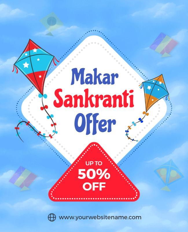 Makar Sankranti Festival Sale Flyer Template