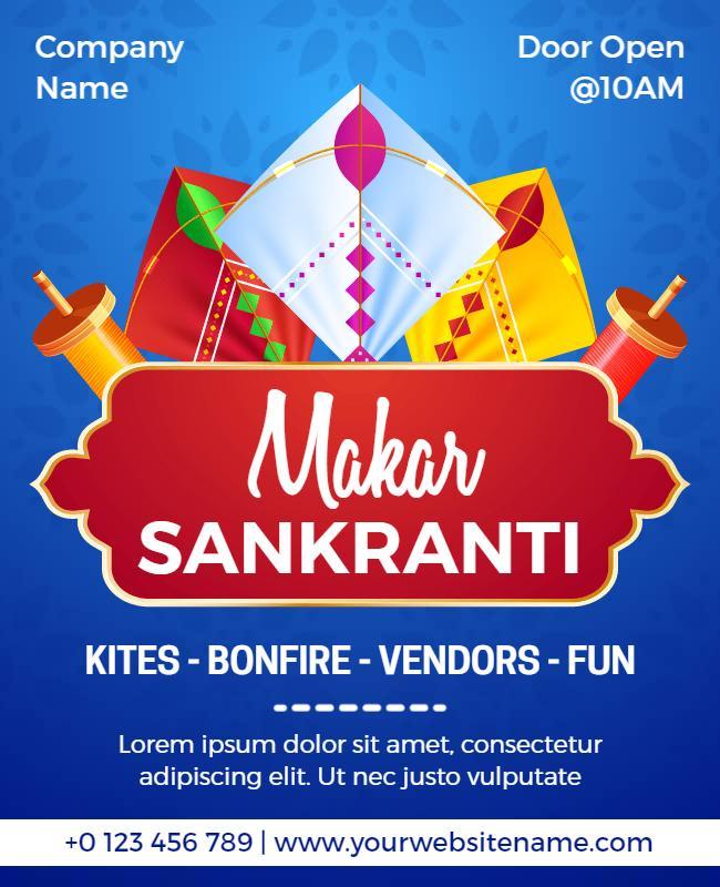 Makar Sankranti Poster Template