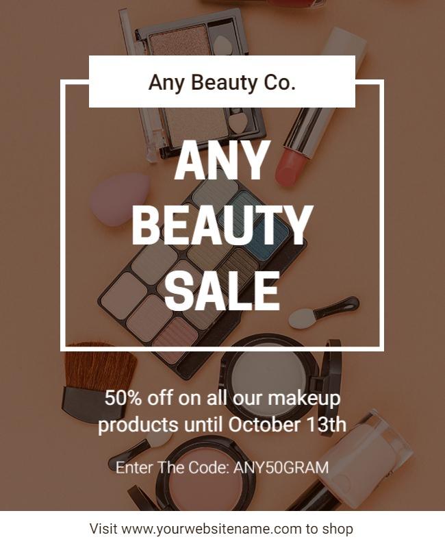 Makeup Product Beauty Sale Flyer Template