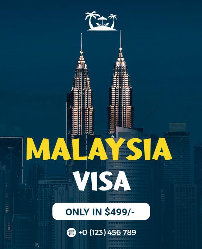 Malaysia Travel Visa Promotion Flyer Template