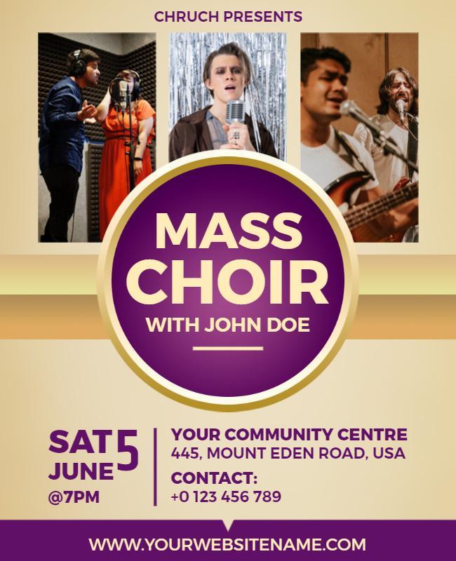 Mass Choir Community Event Flyer Template