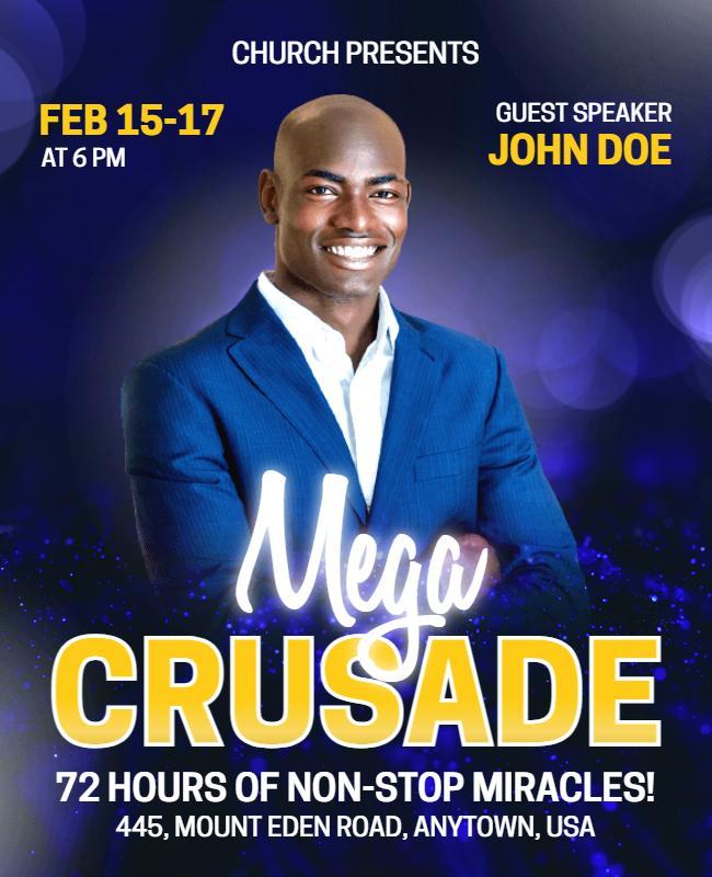 Mega Crusade Church Flyer Template