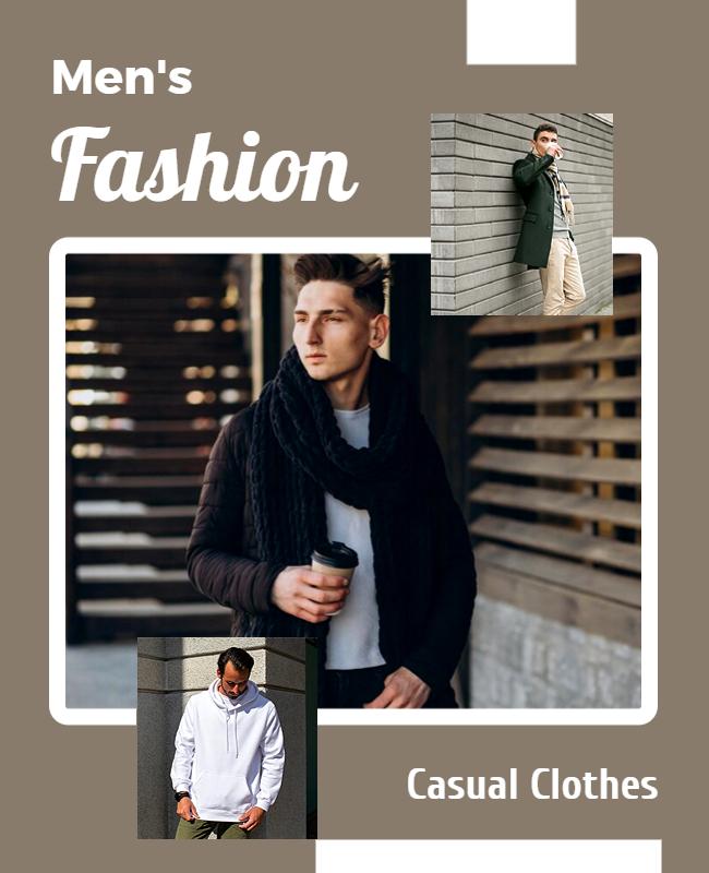 Mens Casual Fashion Clothing Flyer Template