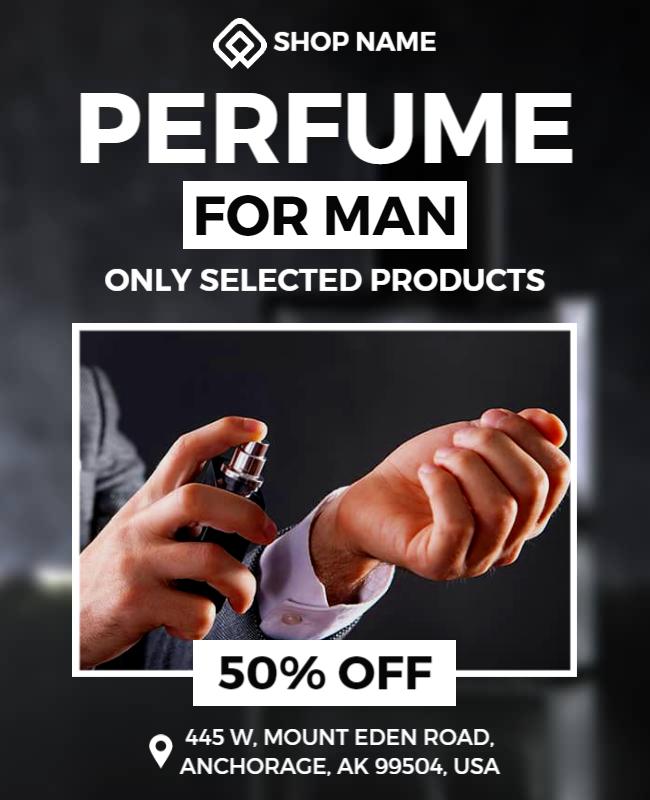 Mens Perfume Sale Promotion Flyer Template