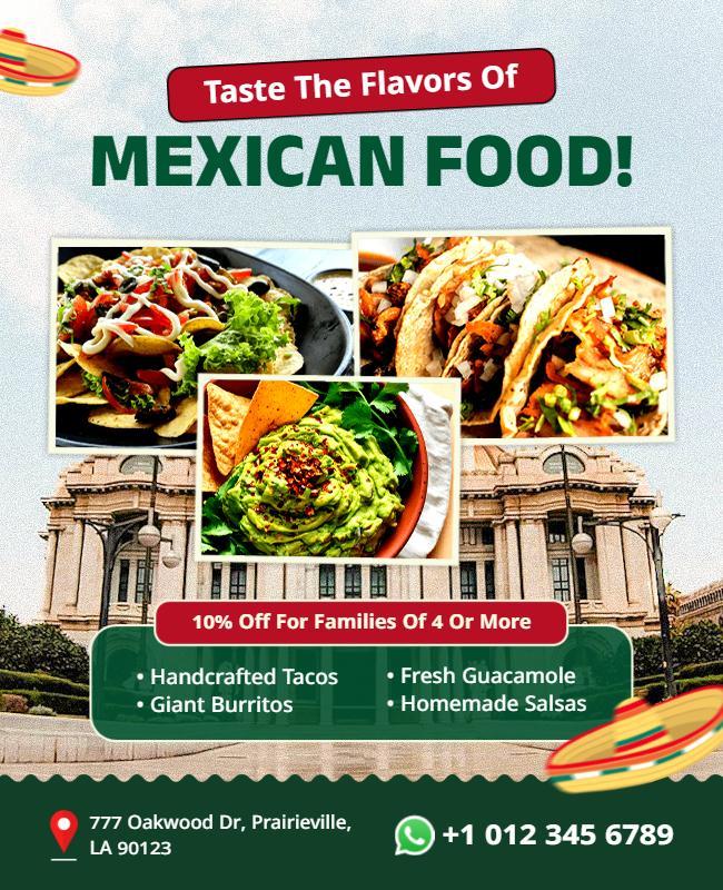 Mexican Food Festival Promotion Flyer Template