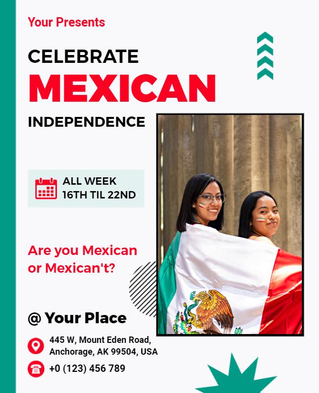 Mexican Independence Celebration Event Flyer Template