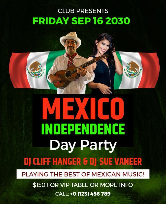 Mexico Independence Day Party Flyer Template