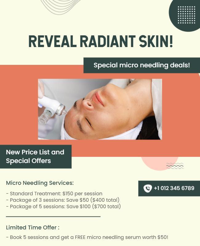 Micro Needling Special Offer Flyer Template