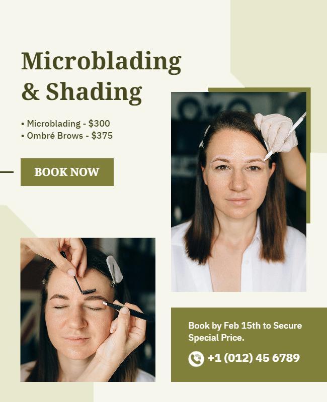 Microblading and Shading Beauty Service Flyer Template