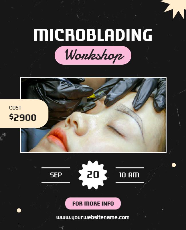 Microblading Training Workshop Event Flyer Template