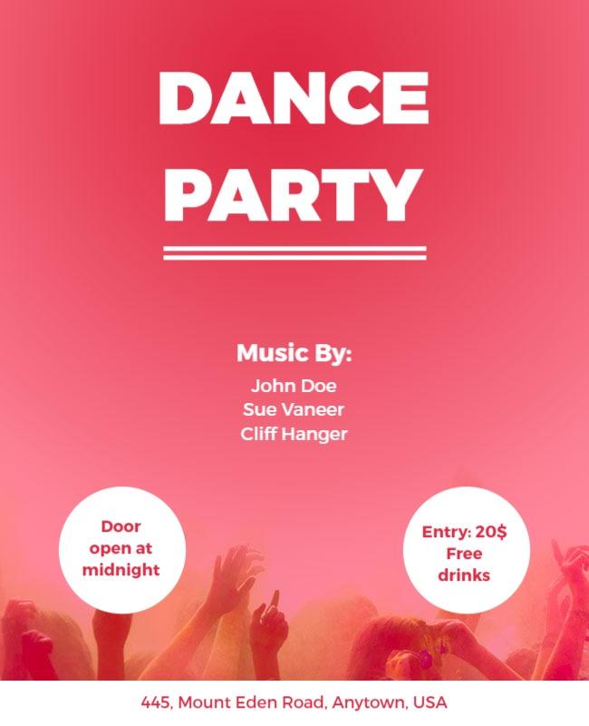 Midnight Dance Party Event Flyer Template