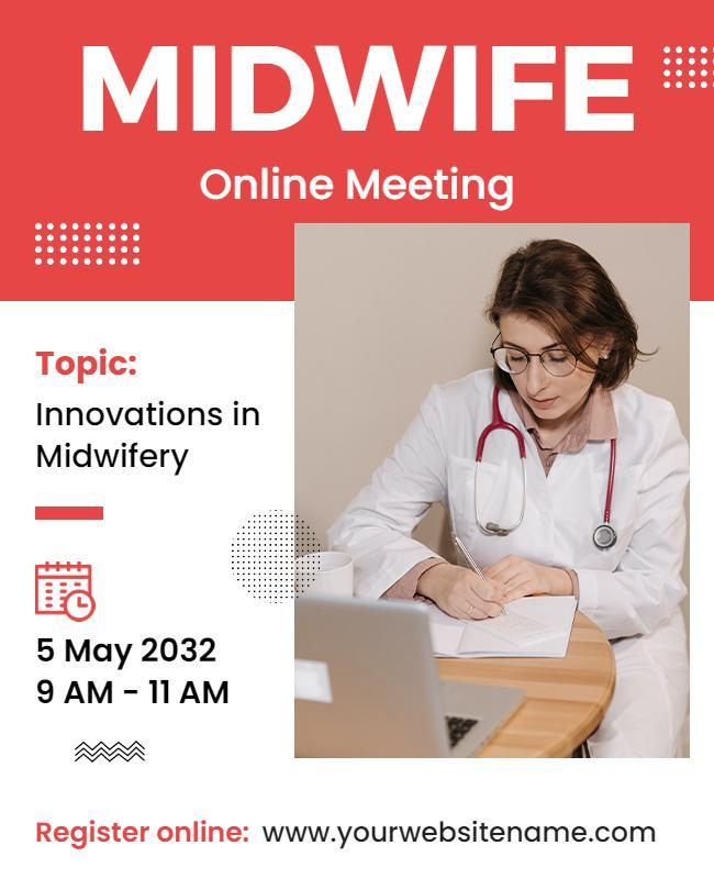 Midwifery Innovations Online Meeting Flyer Template