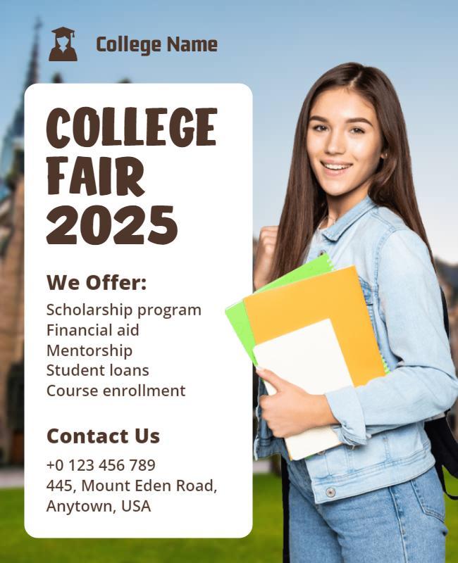 Minimal College Fair Poster Template