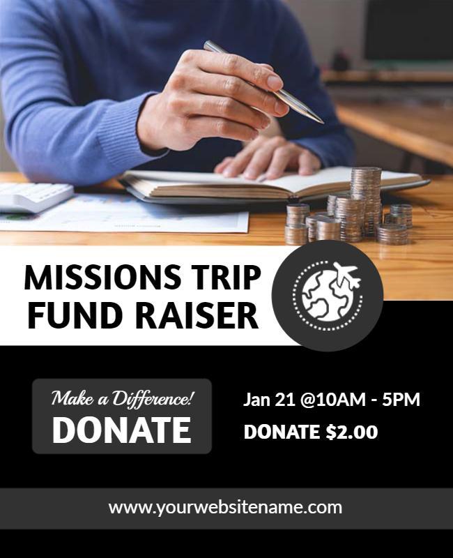 Missions Trip Fundraiser Donation Flyer Template