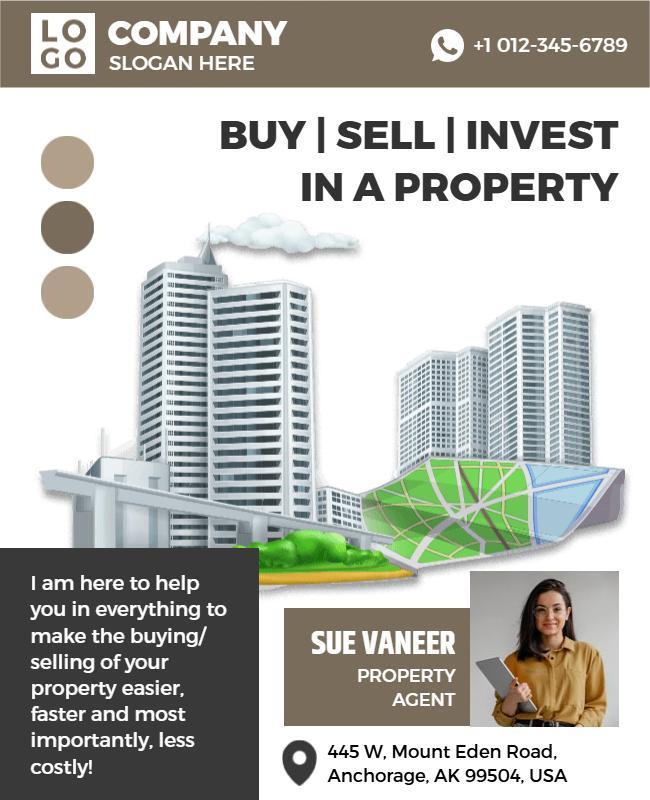 Modern Real Estate Agent Flyer Template