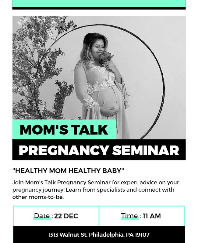 Moms Talk Pregnancy Seminar Flyer Template