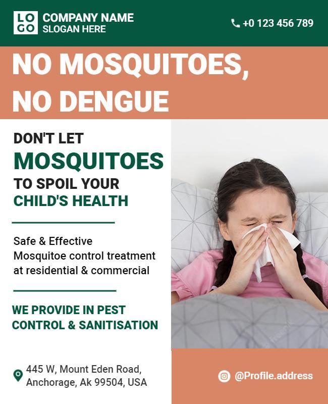 Mosquito Control and Health Awareness Flyer Template