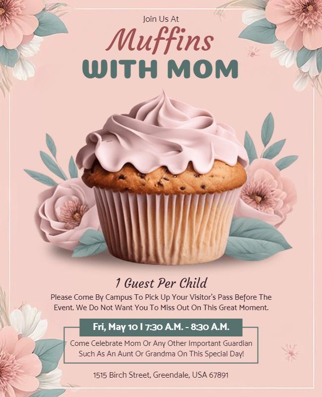 Mother's Day Muffin Celebration Flyer Template