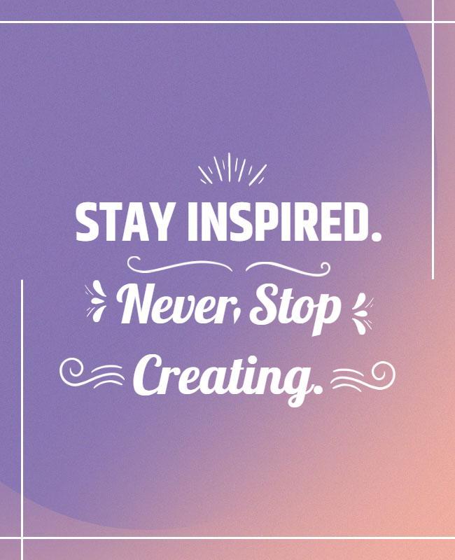 Motivational Creative Inspiration Quote Flyer Template