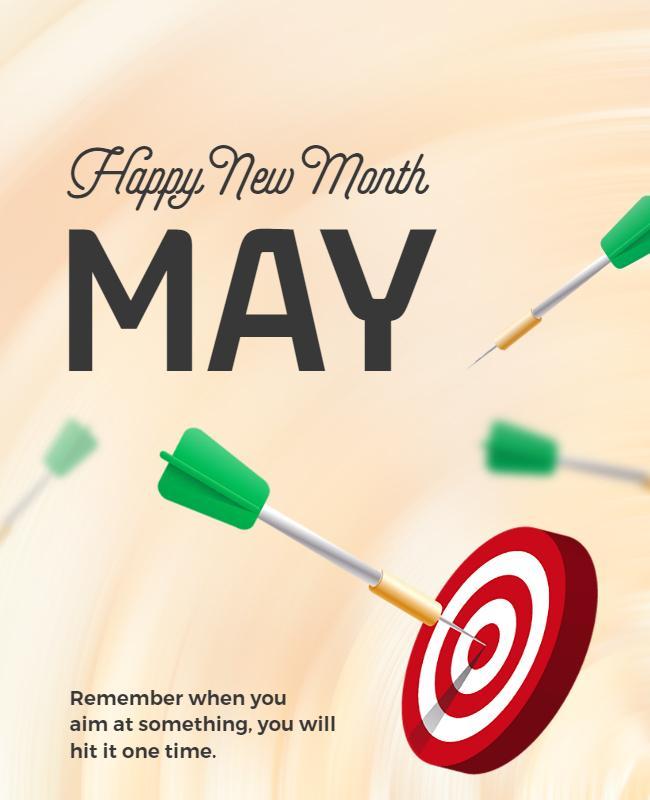 Motivational New Month Target Goals Flyer Template