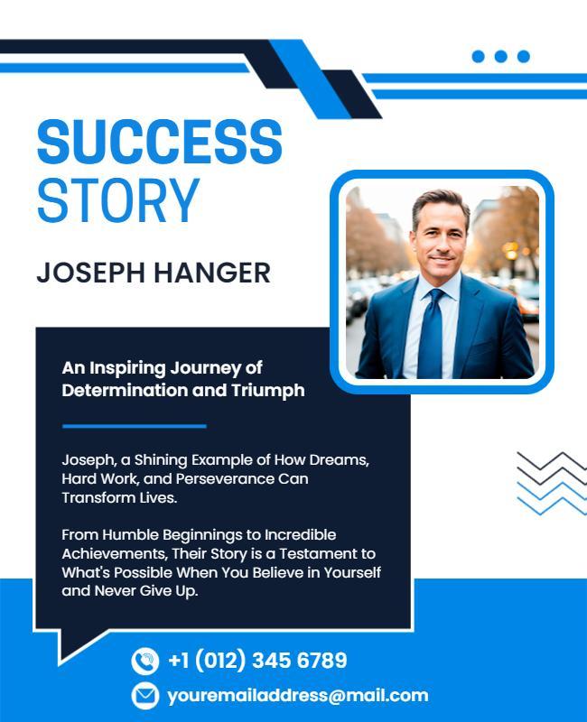 Motivational Success Story Flyer Template