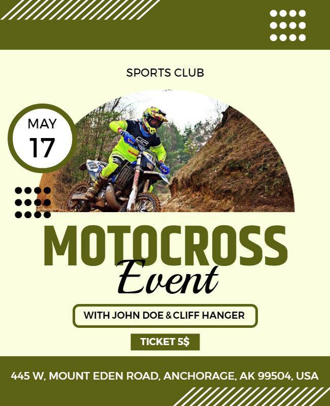 Motocross Adventure Sports Club Event Flyer Template