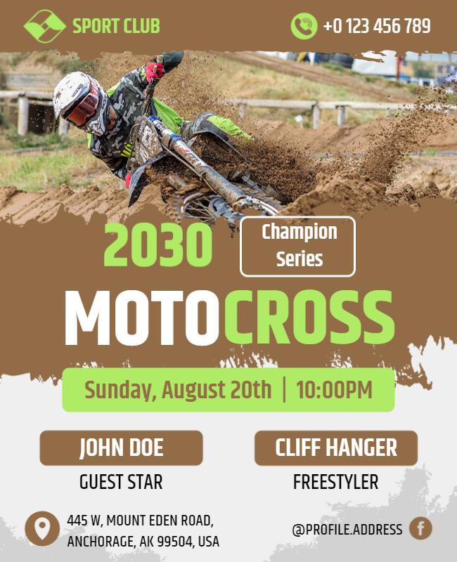 Motocross Champion Series Event Flyer Template