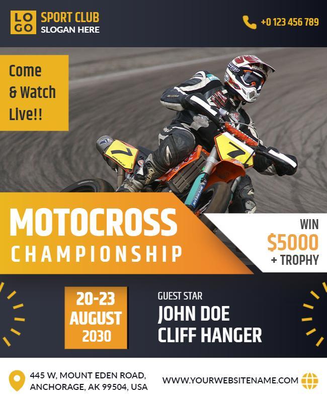 Motocross Championship Event Flyer Template